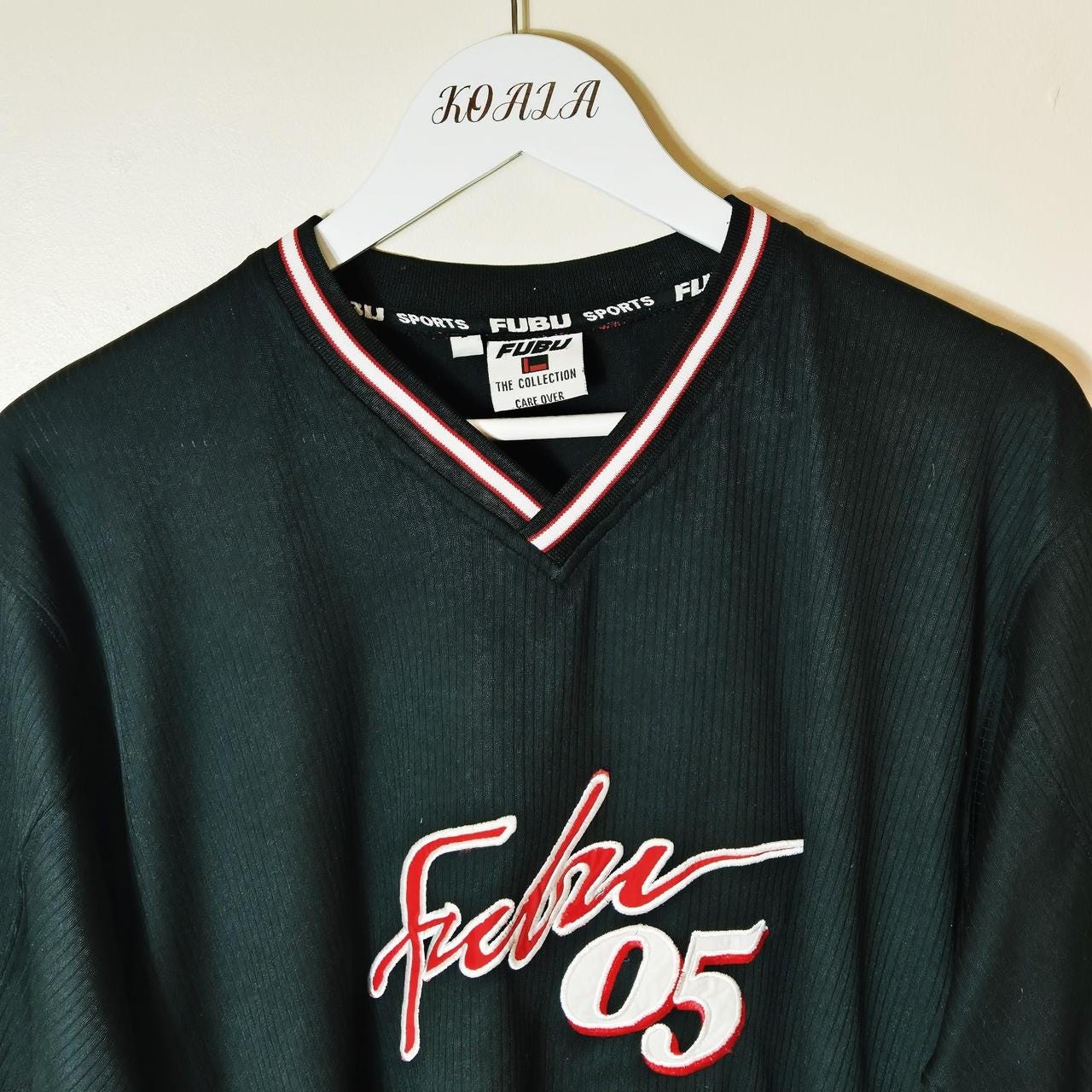 Vintage Y2K 90s 2000s Rare Black Pullover Fubu Jersey. Fubu 05