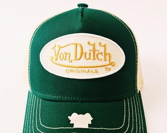Von Dutch トラッカーキャップ ライトグリーン Von Dutch LOF CB B6 Green Adjustable Trucker Hat: Caphunters.com