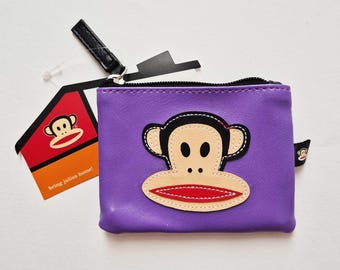 Monedero Paul Frank morado vintage Y2K, nuevo. Mono Paul Frank.