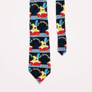 Vintage Deadstock Y2K The Simpsons Tie / Homer Marge Simpson Tie / Vintage The Simpsons Neck Tie / Silk Tie