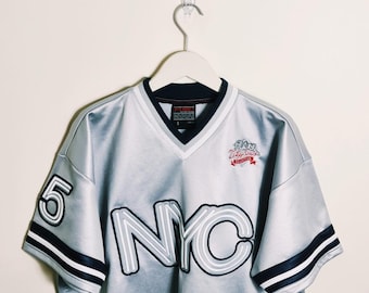 Vintage Y2K 90s 2000s Rare Silver Fubu Jersey. Fubu NYC New York