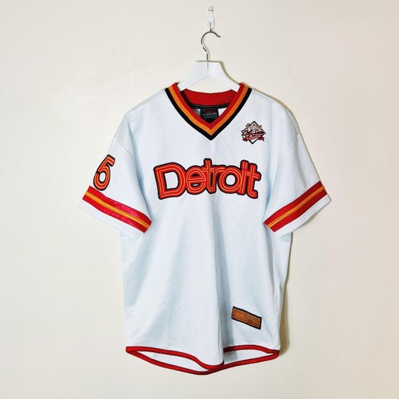 Vintage Y2K 90s 2000s Rare White Orange Fubu Jersey. Fubu Detroit