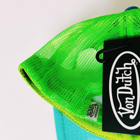 Vintage Baby Blue Turquoise and Green Von Dutch Cap / Von - Etsy Israel