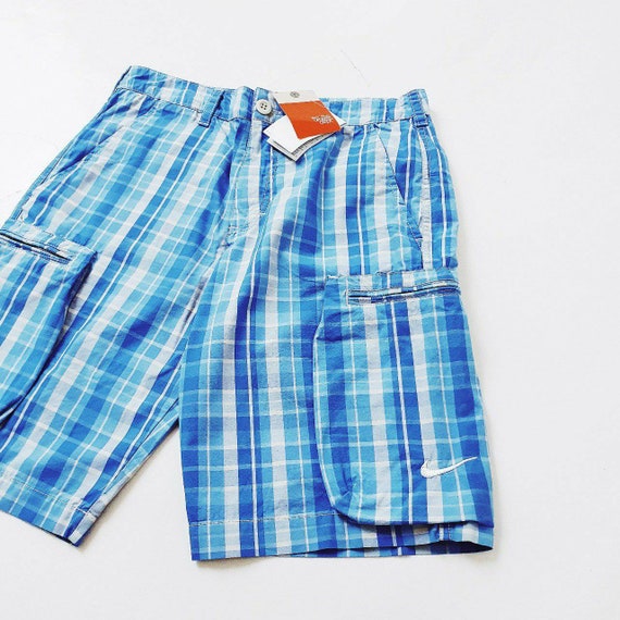 Vintage New Deadstock Blue Checkered 