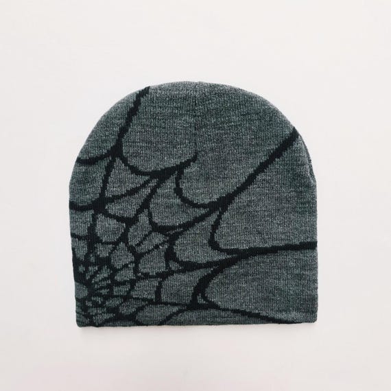 Vintage Brand New Y2K Dark Grey, Black Spider Spiderweb 