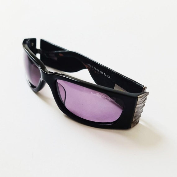 Vintage Y2K UNISEX Purple Tinted Ed Hardy Sunglas… - image 7