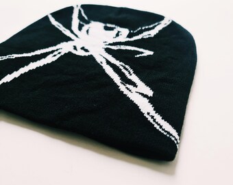 Vintage Brand New Y2K White & Black Spider Graphic Beanie  display picture 1