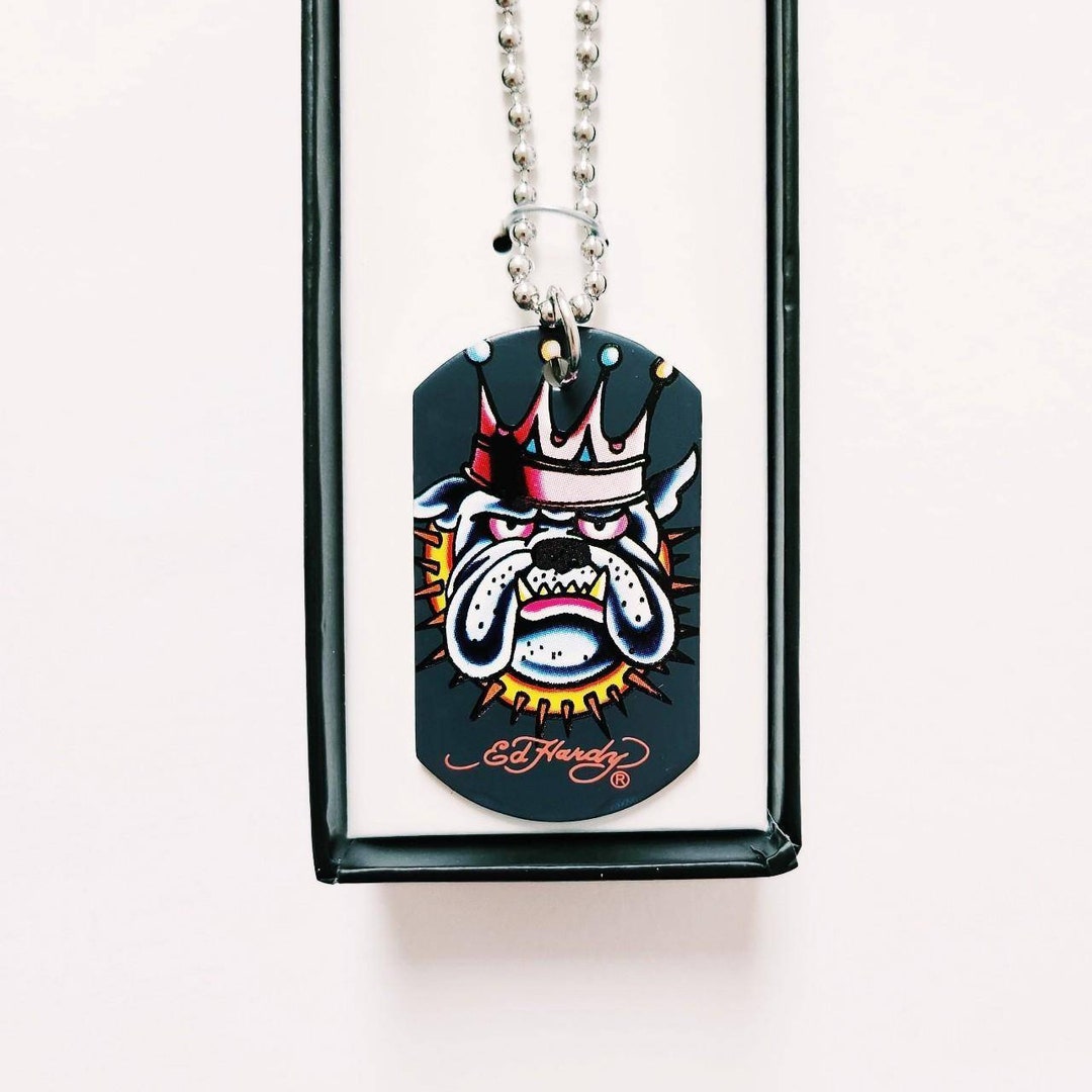 アクセサリー vintage union jack dog tag necklace top Chrome hearts large dog - Gem