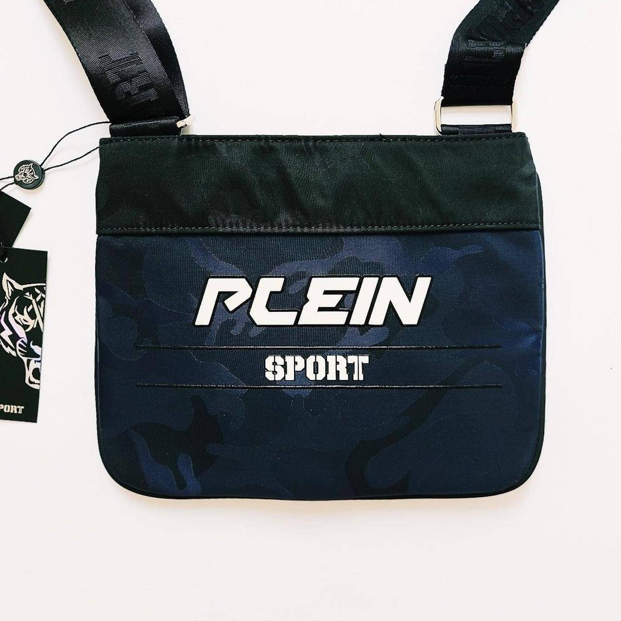 Luxury handbag - Philipp Plein navy blue quilted leather handbag