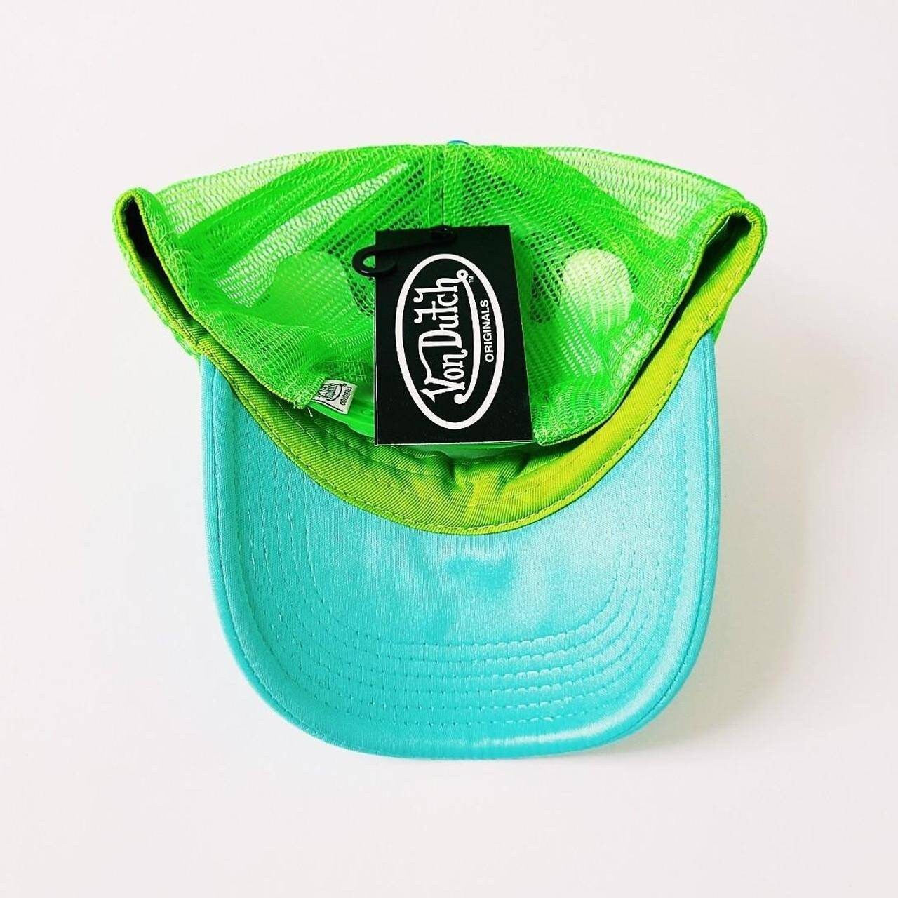 Vintage Baby Blue, Turquoise and Green Von Dutch Cap / Von
