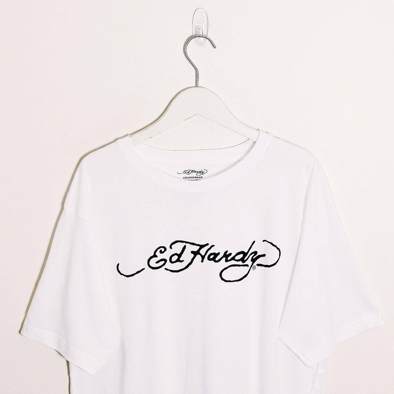 Vintage Deadstock Brand New Adults Mens White Ed Hardy Logo Print T Shirt / Ed Hardy Tee / Ed Hardy Shirt / SIZES AVAILABLE