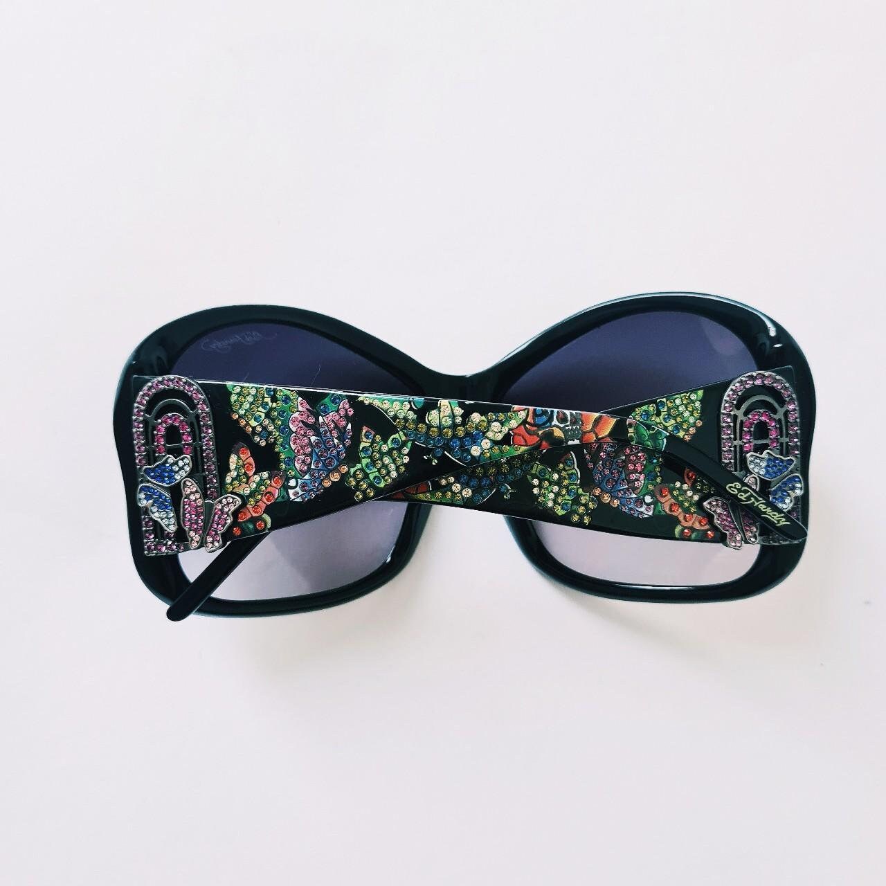 Vintage Y2K Oversized Tinted Purple & Black Ed Hardy  display picture 2