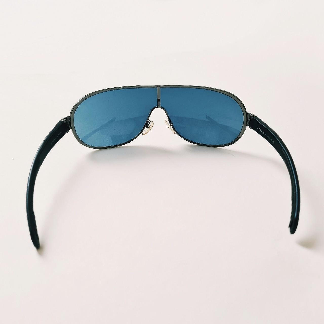 Vintage 2000s Y2K Genuine Unisex Blue Tinted Prada Sunglasses