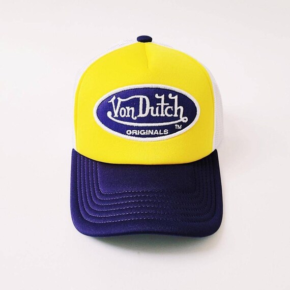 Vintage Purple and Yellow Von Dutch Cap 