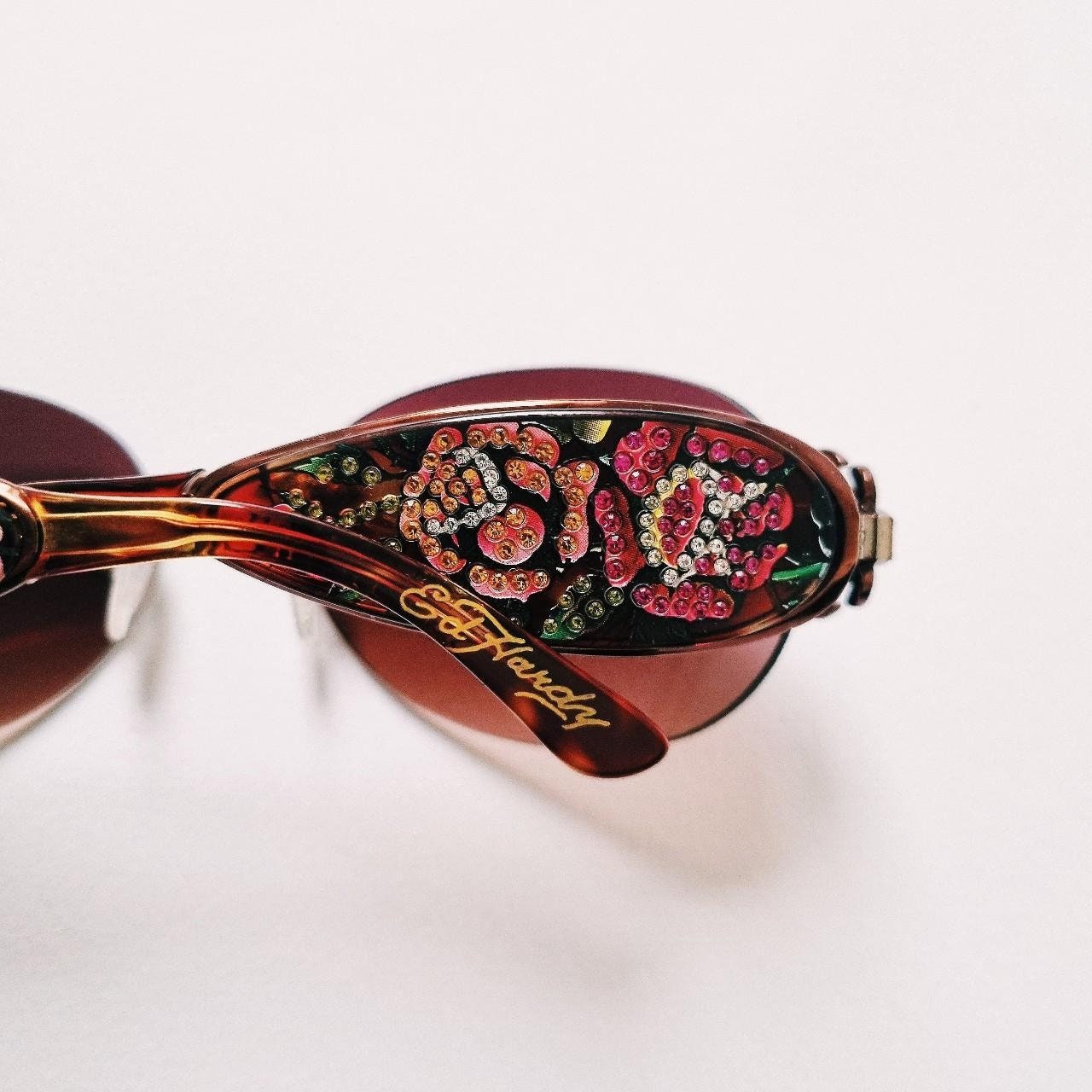 4x BUNDLE ED HARDY Sunglasses Lot of 4 Y2K  Designer LOT NEW Graphic Glasses Vintage Y2K UNISEX Ed Hardy Sunglasses / Ed Hardy Glasses  main image 4