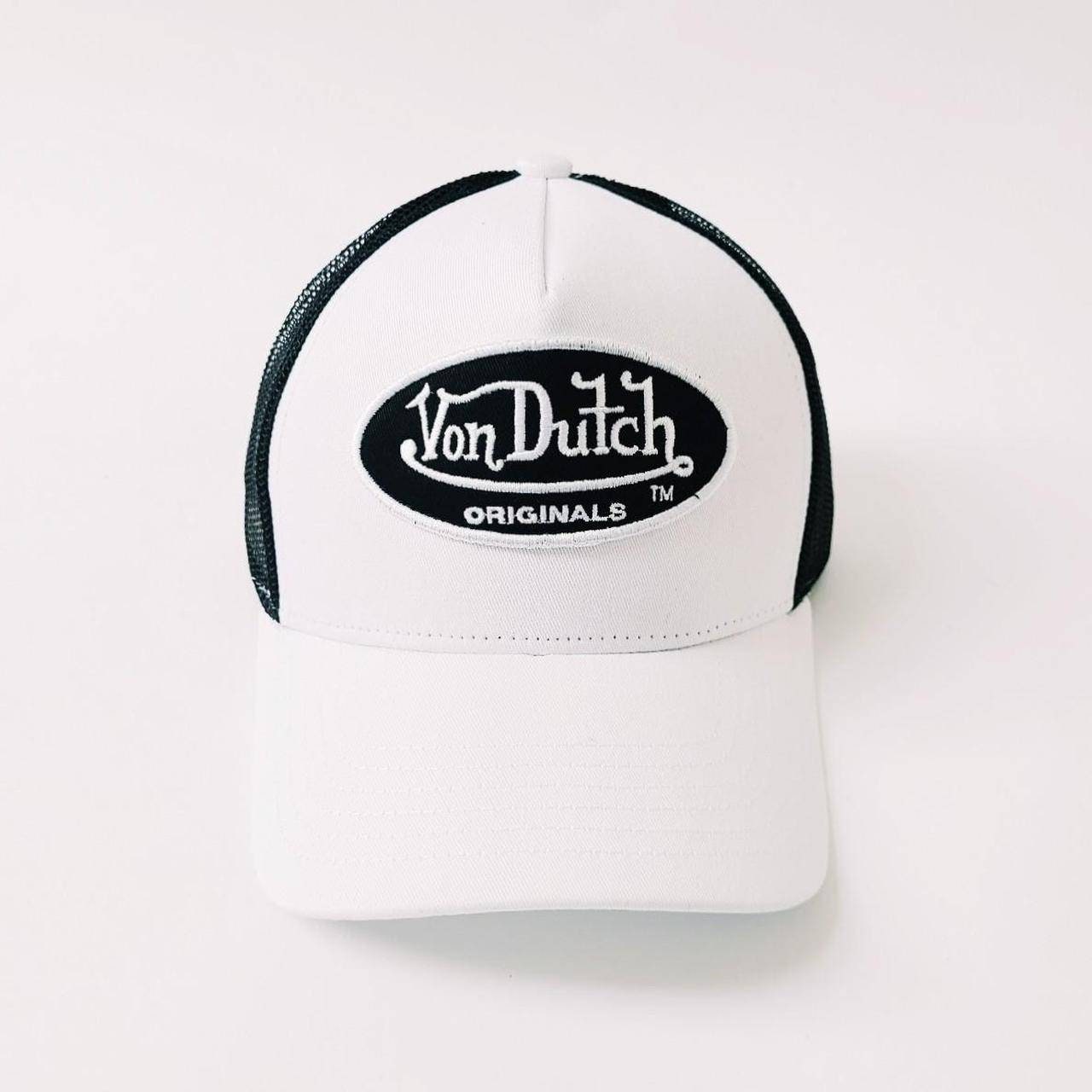 Vintage Black and White Von Dutch Cap / Von Dutch Cap / Von Dutch Trucker  Cap. Von Dutch Flying Eyeball Hat Deadstock New With Tags 