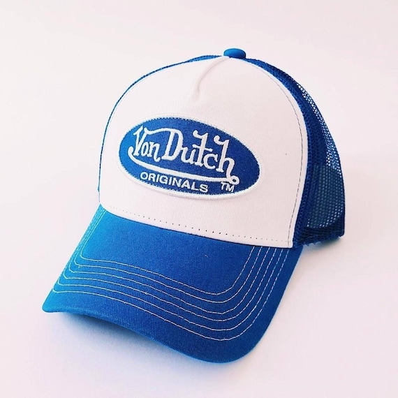 Vintage White and Blue Von Dutch Cap / Von Dutch Cap / Von Dutch