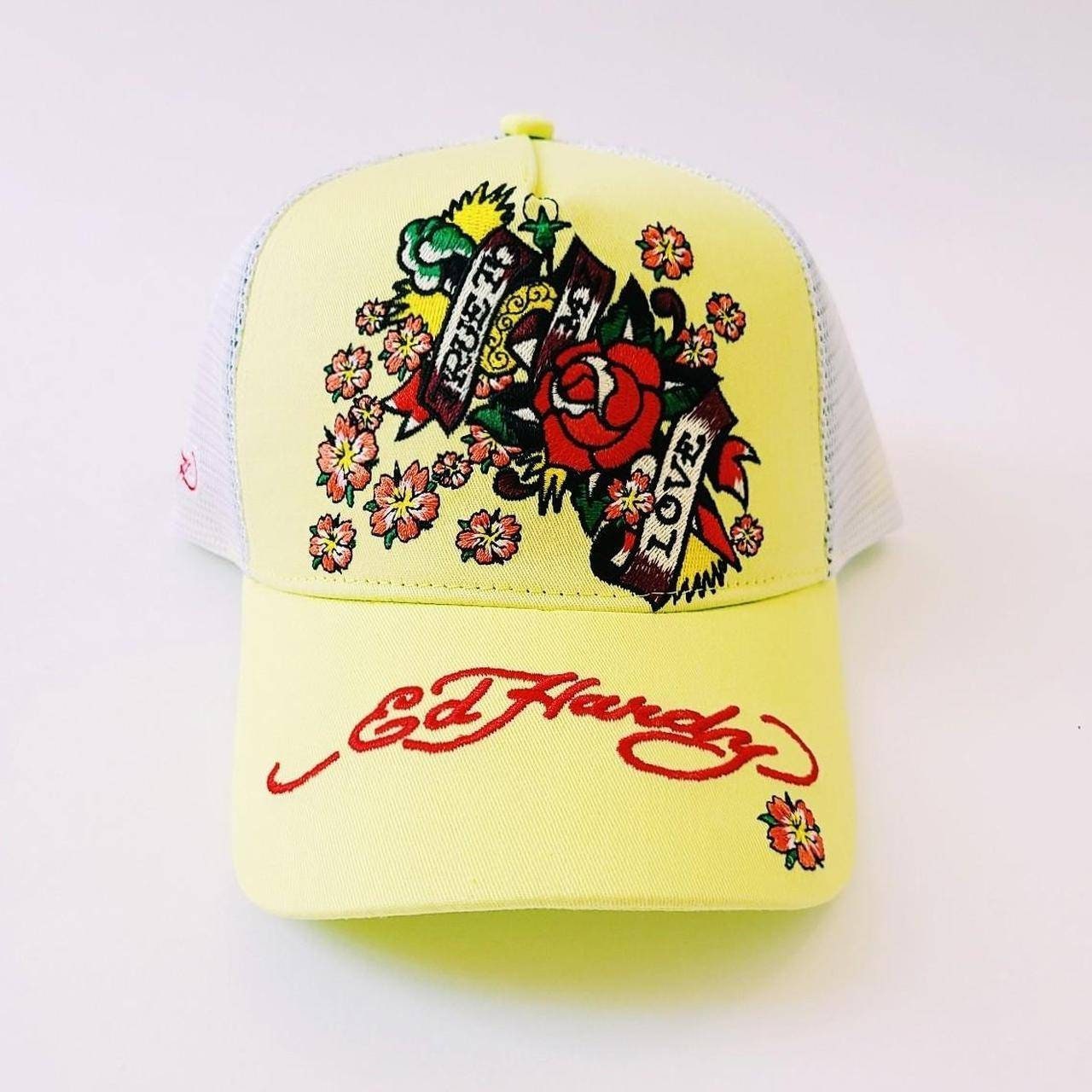 Vintage Yellow Ed Hardy Cap / Ed Hardy Cap / Ed Hardy  display picture 2