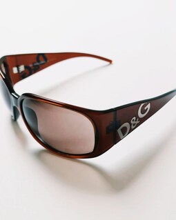 Vintage 2000s Y2K Genuine Unisex Brown Tinted D&G Sunglasses