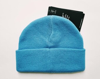 Vintage Y2K Unisex Adults Blue Deadstock Von Dutch Beanie Hat