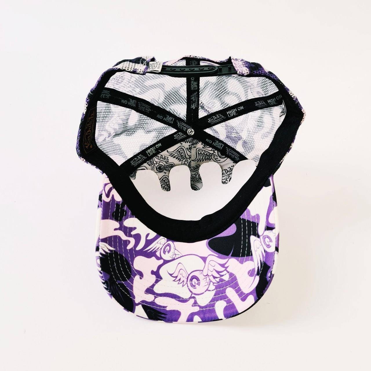 Vintage Brand New Purple / White Camo Von Dutch Cap / Von 