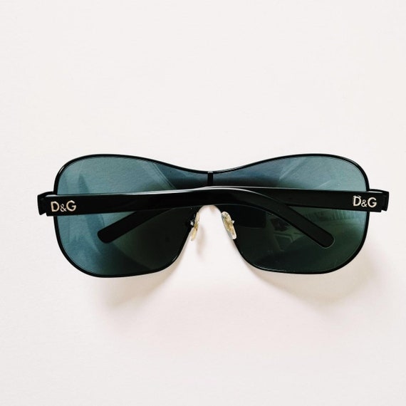Vintage 2000s Y2K Genuine Black Oversized D&G Sunglasses / Dolce
