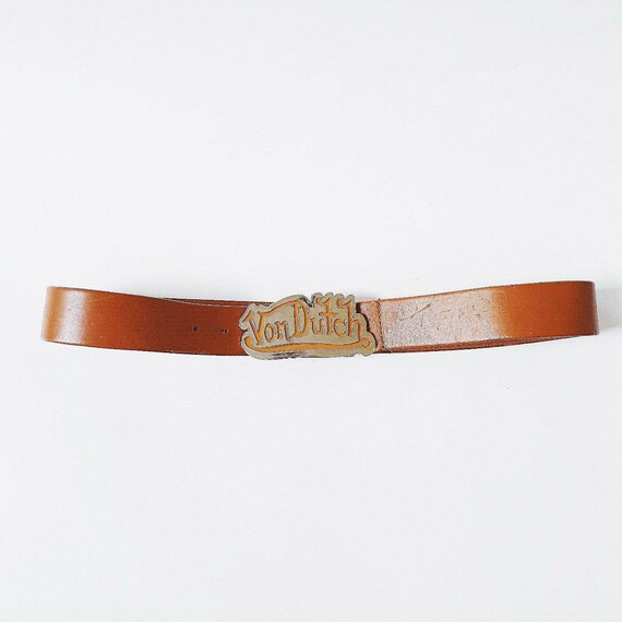 Vintage Light Brown Von Dutch Belt / Von Dutch Buckle - Etsy display picture 3