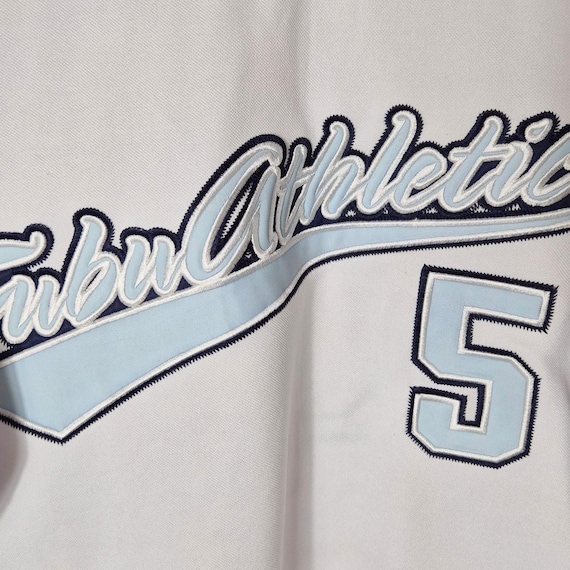 Vintage Y2K 90s 2000s Rare White, Baby Blue Fubu Athletics Jersey
