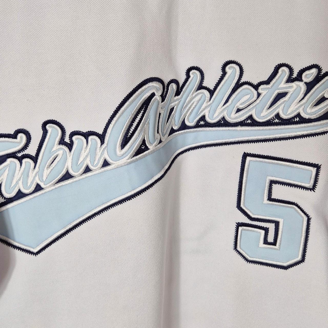 Vintage Y2K 90s 2000s Rare White, Baby Blue Fubu Athletics Jersey