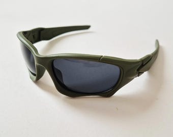 Emporio Armani 206 S 1013, Vintage 2000s Navy Blue Lenses Wrap
