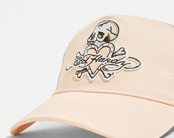 ED HARDY エドハーディー ヴィンテージ レア ピンク キャップ エドハーディー ラブキル キャップ ピンク フリーサイズ