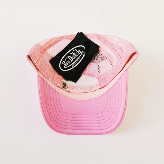Vintage White and Baby Pink Von Dutch Cap / Von Dutch Cap  display picture 2