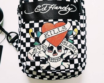 Vintage Brand New Y2K Black & White Checkerboard Print Ed
