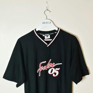 Vintage Y2K 90s 2000s Rare Black Pullover Fubu Jersey. Fubu 05 Jersey Top. Fubu Athletics 1992