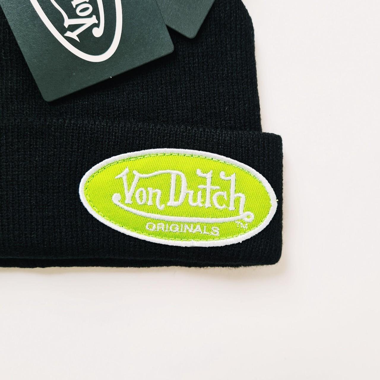 NWT New! VON DUTCH NEON LOGO BLACK TRUCKER HAT. OS. Streetwear Y2K Unisex Von Dutch Vintage Two Patch Black Mesh Retro | Mercari main image 4