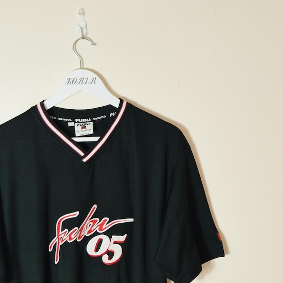 Vintage Y2K 90s 2000s Rare Black Pullover Fubu Jersey. Fubu 05