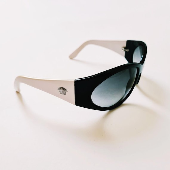 小物 00s Versace archive sunglasses y2k GV Vintage 2000s Y2K Genuine Black Tinted Oversized Versace