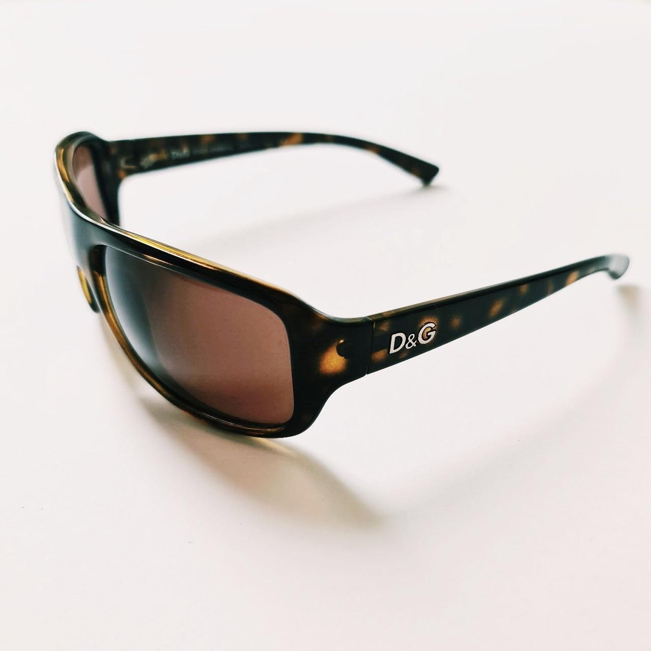 Vintage 2000s Y2K Genuine Unisex Brown Tinted D&G Sunglasses
