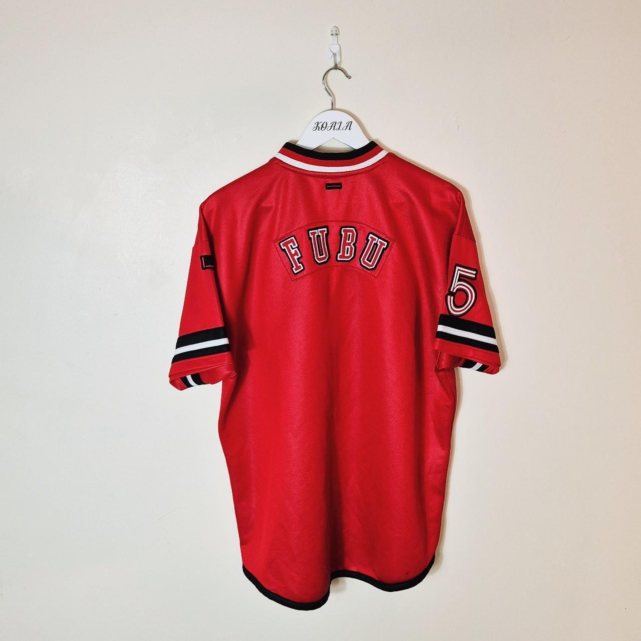 Vintage Y2K 90s 2000s Rare Red Fubu Jersey. Fubu NYC New York City