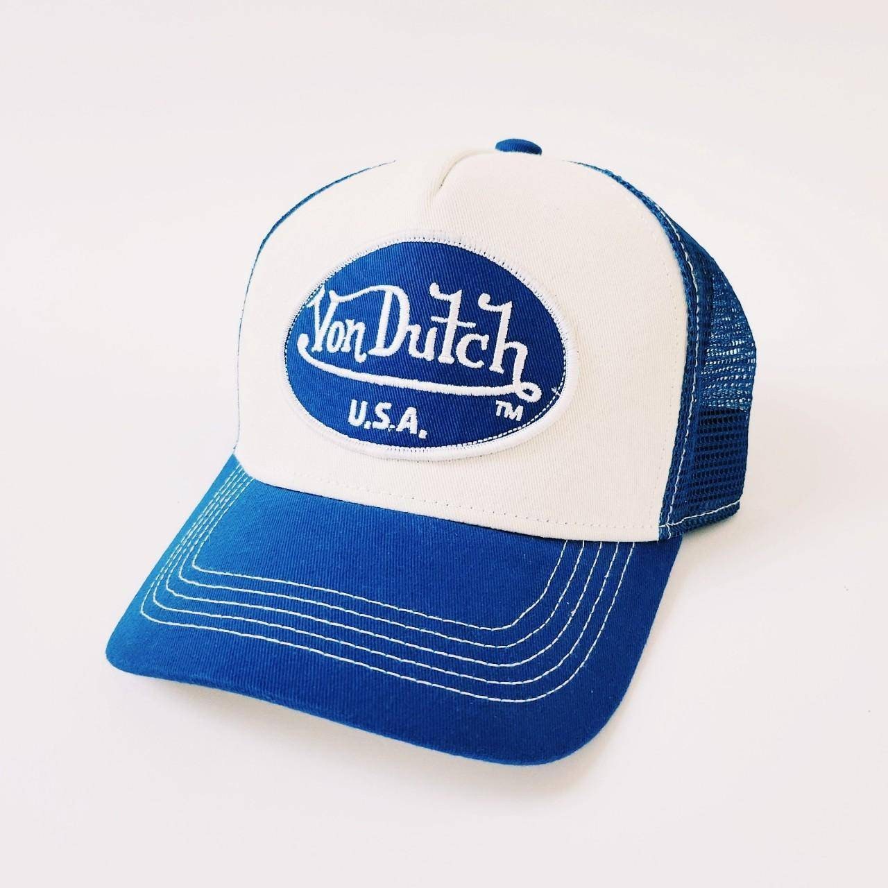 Vintage White and Blue Von Dutch Cap / Von Dutch Cap / Von Dutch