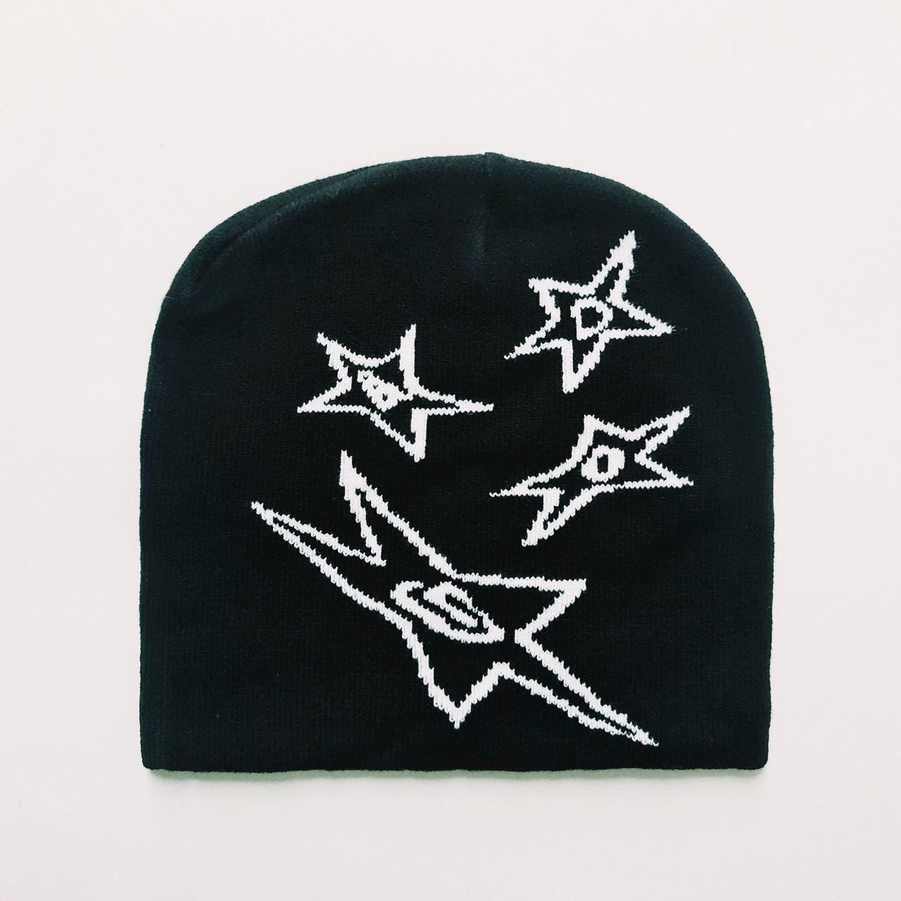y2k work cap archive beanie black cap 平成 Amazon.com: Qlauca 4Pcs Y2k Beanie Winter Knitted Graphic Beanie
