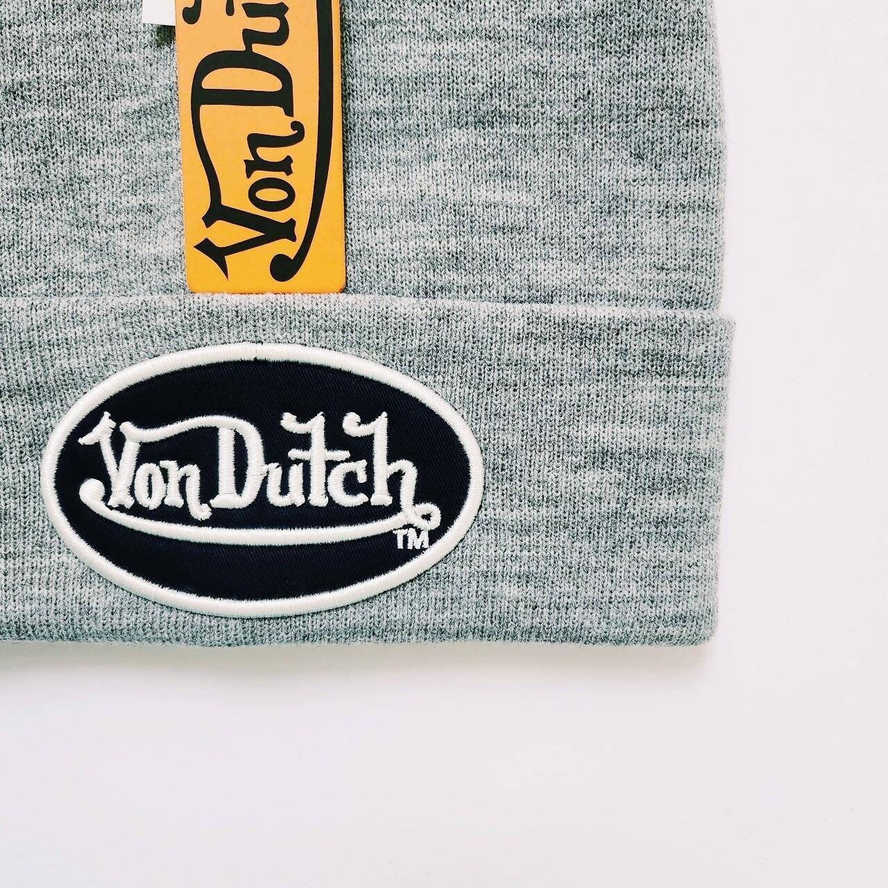 Vintage Y2K Unisex Adults Grey Deadstock Von Dutch Beanie  display picture 2