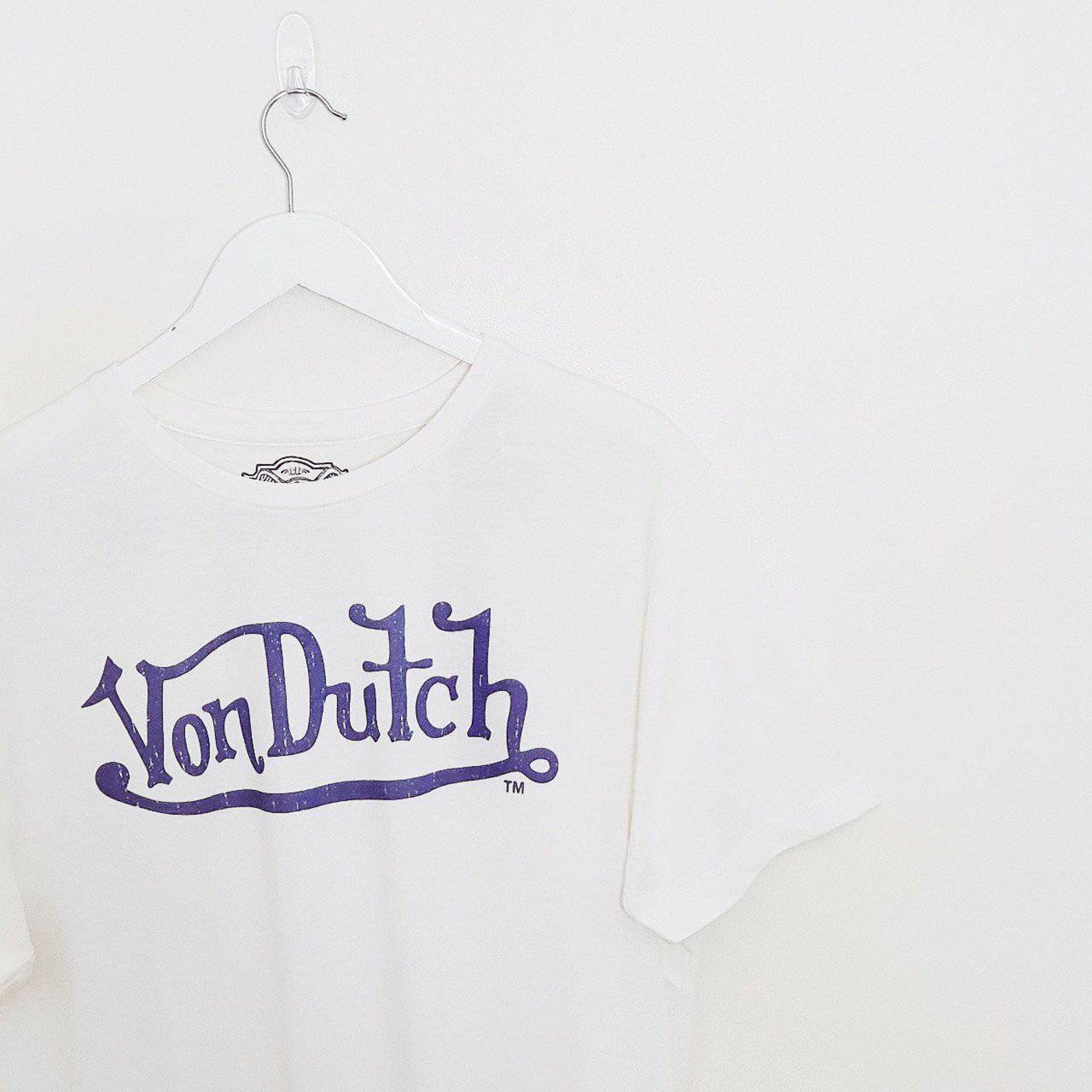 Vintage blue and cream Von Dutch t shirt / Von Dutch top / Von | Etsy