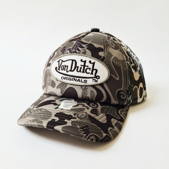 Vintage Brand New Green / White Camo Von Dutch Ca… - image 3