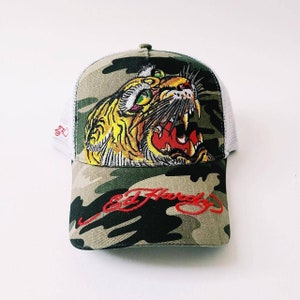 Vintage Camo Ed Hardy Cap / Ed Hardy Cap / Ed Hardy Trucker Cap