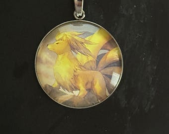 Ninetales Pedant Necklace or Keychain