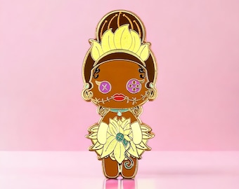 B grade Scrump Tiana Enamel Pin, Glitter pin, Spooky Enamel pins, Fantasy pin,Hard Enamel pins, Stitch Lapel Pins, Princess and the Frog pin