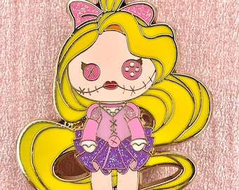 B grade Scrump Rapunzel Pin, Disney fan art, Tangled Fan art pin, Fan art Disney pin, Scrump collection, Stitch Pin, Tangled pin, Scrump pin