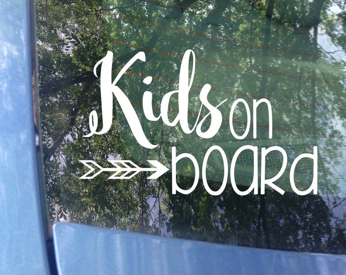 Kids on Board Car Decal Safety Bumper Sticker Baby on Board Etsy