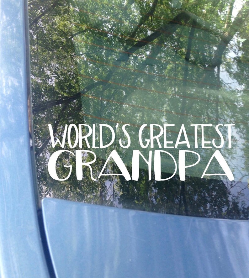 Download Father S Day World S Greatest Grandpa Car Decal Etsy
